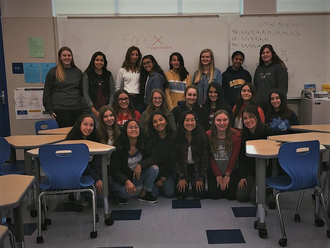 A room of girls smiling